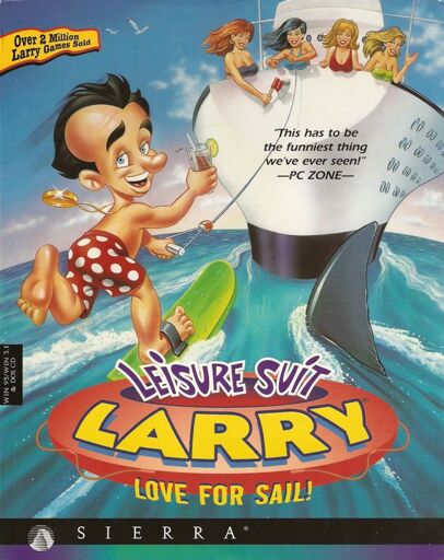 Leisure Suit Larry: Love for Sail! IRE/UK box cover art by Sierra On-Line (1996)